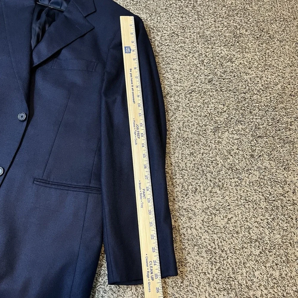 John W Nordstrom Loro Piana 100% Cashmere Suit Blazer Jacket Navy Blue Mens 42L